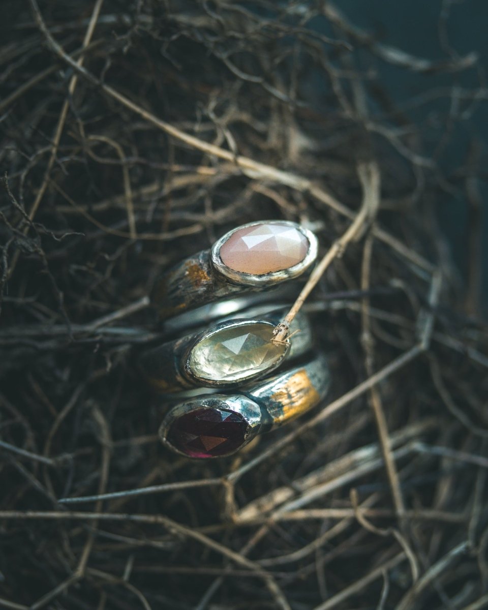 Stirrup Ring with Yellow Citrine - Machinations