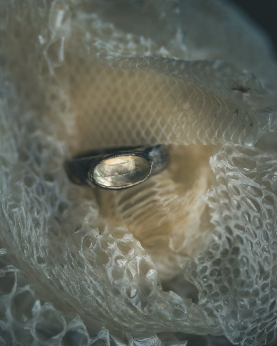 Stirrup Ring with Yellow Citrine - Machinations