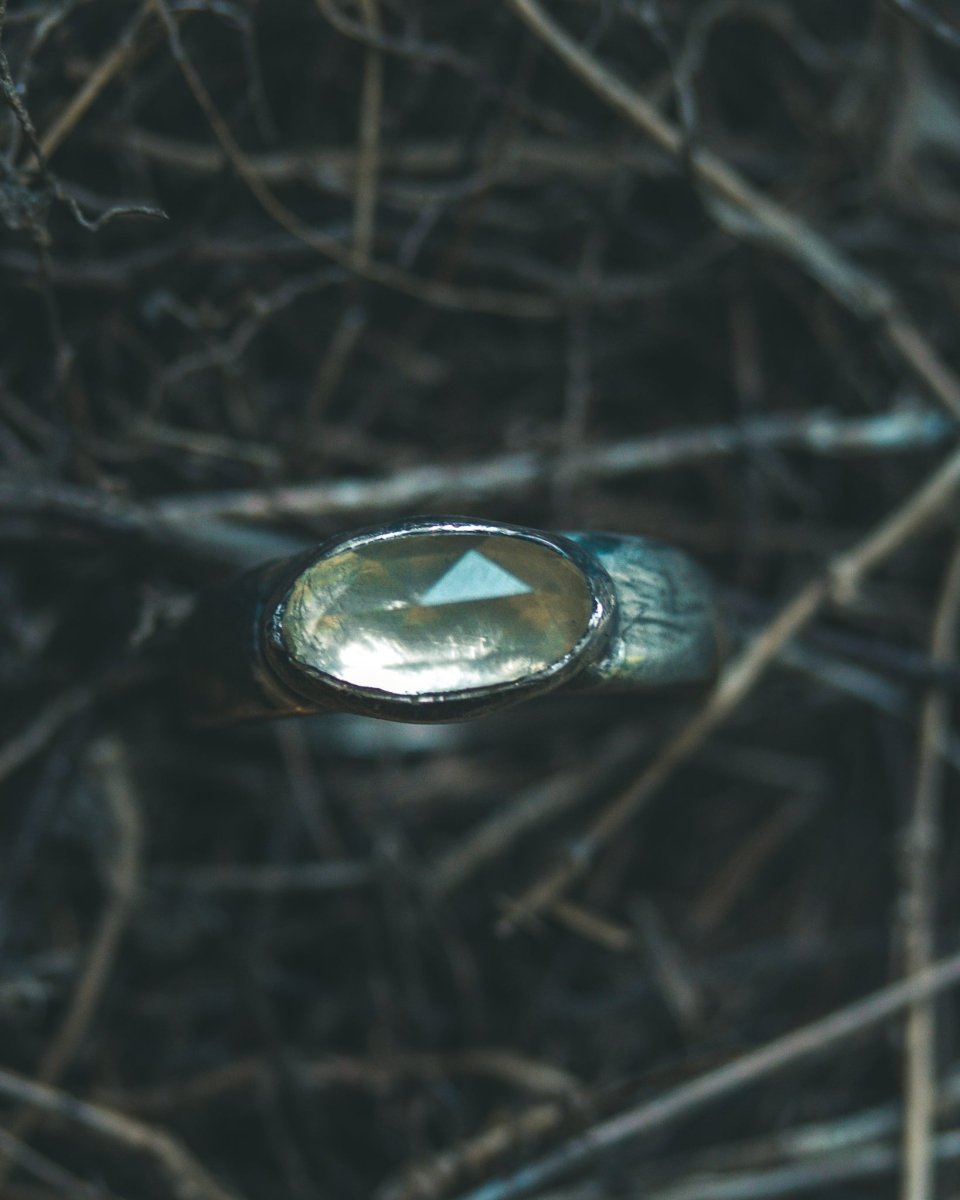 Stirrup Ring with Yellow Citrine - Machinations