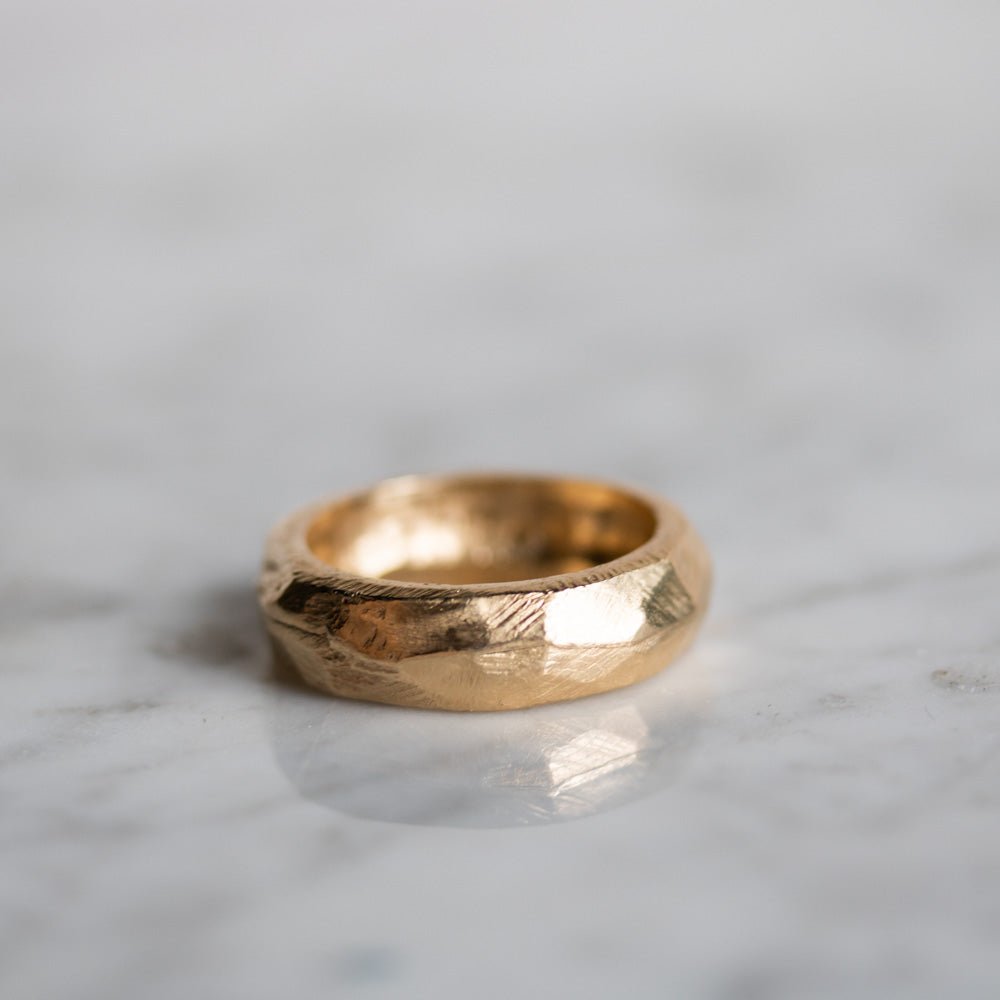 Terra Firma Earth Heavy Gold Ring - Machinations