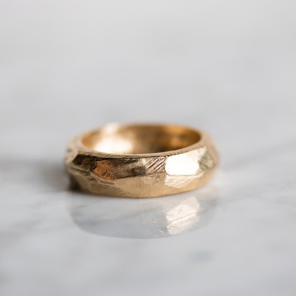Terra Firma Earth Heavy Gold Ring - Machinations
