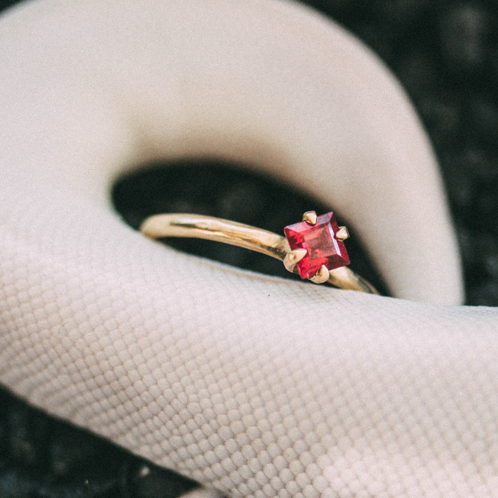 The Lilith Engagement Ring with Ruby - Machinations