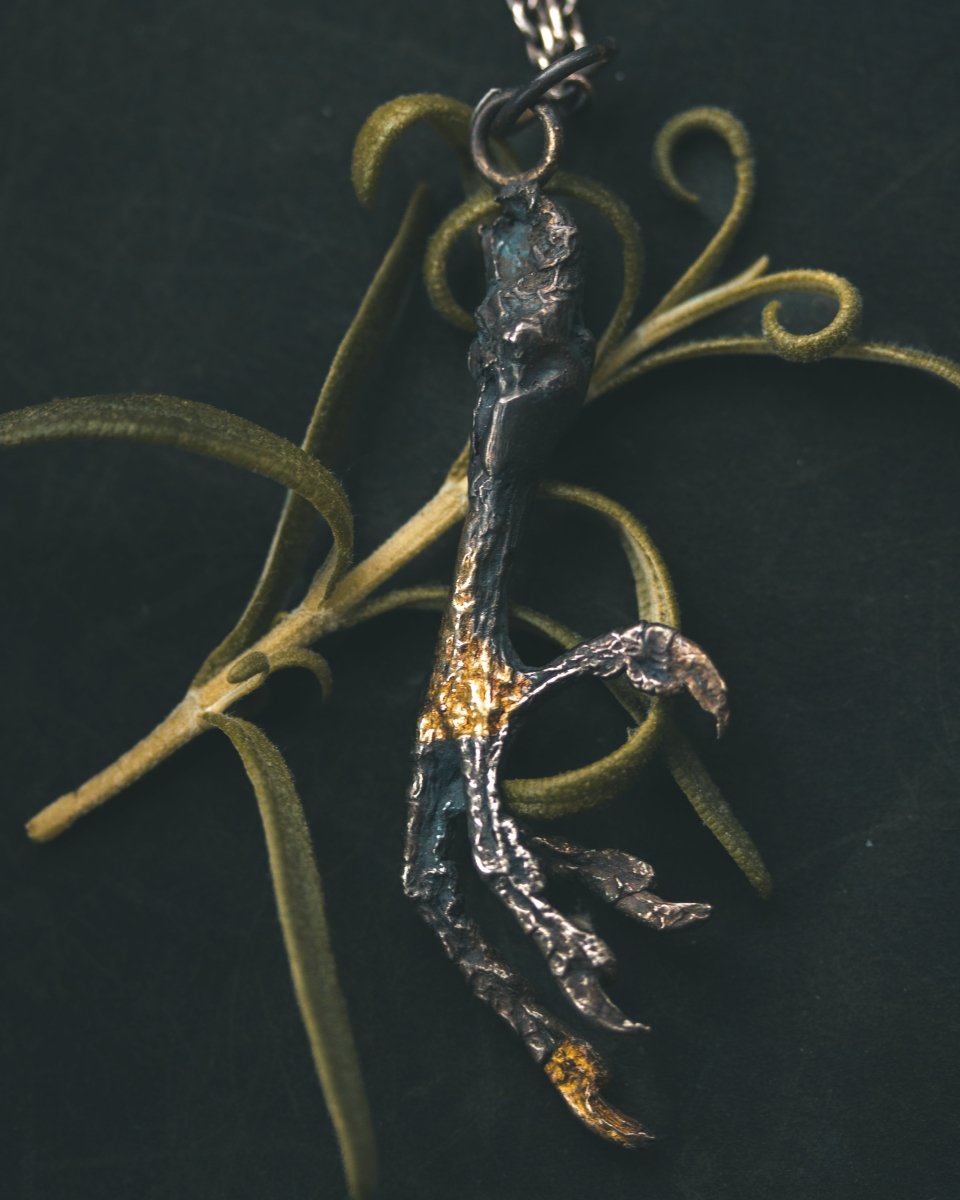 Yaga's Cabinet: Mourning Dove Divination Pendant | Sterling Silver | Ethically Found - Machinations