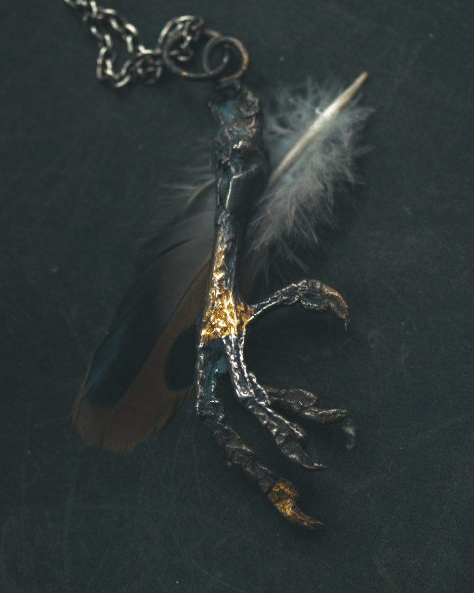 Yaga's Cabinet: Mourning Dove Divination Pendant | Sterling Silver | Ethically Found - Machinations