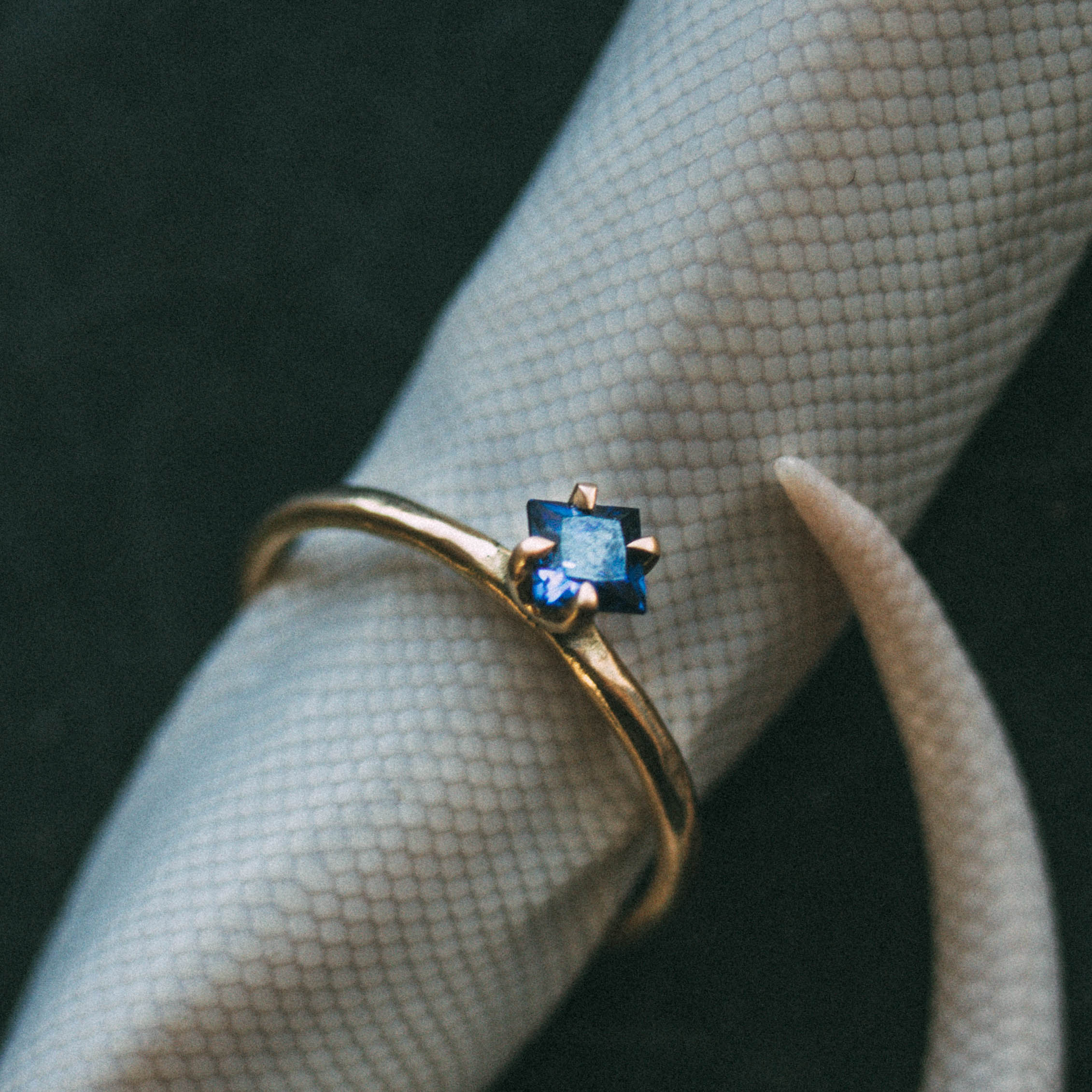 The Lilith Engagement Ring | 18K Gold & Sapphire | Symbol of Equality, Wisdom & Sacred Commitment